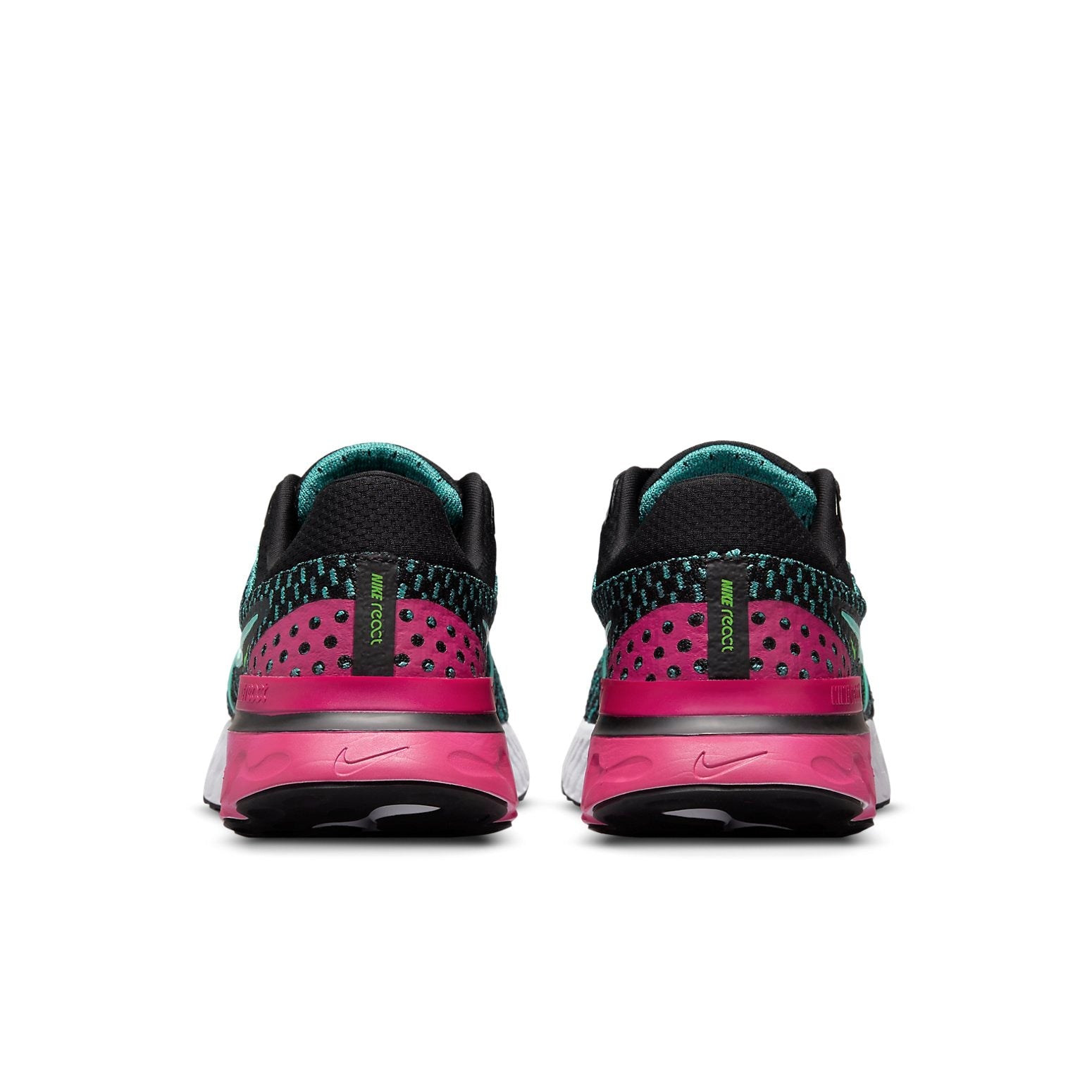 (WMNS) Nike React Infinity Run Flyknit 3 'Black Pink Prime Dynamic Turquoise' DD3024-003