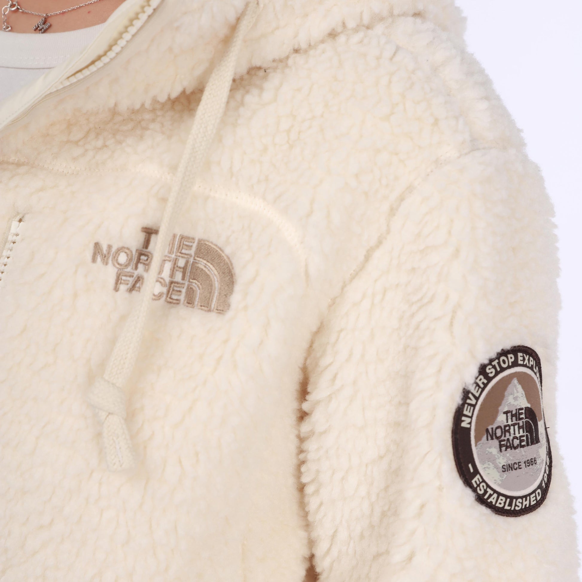 THE NORTH FACE Fleece Hoodie Jacket 'White' NJ4FM57A