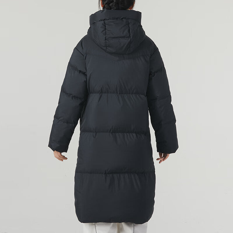 (WMNS) Skechers Casual Long Down Jacket 'Black' P423W030-0018