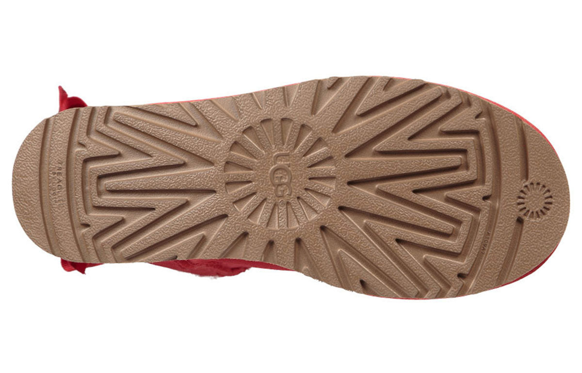(WMNS) UGG Customizable Bailey Bow short Fleece Lined Red 1098075-RBRD