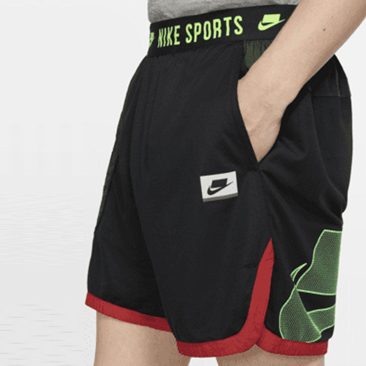 Nike Colorblock Breathable Casual Logo Sports Shorts Black BV3250-010