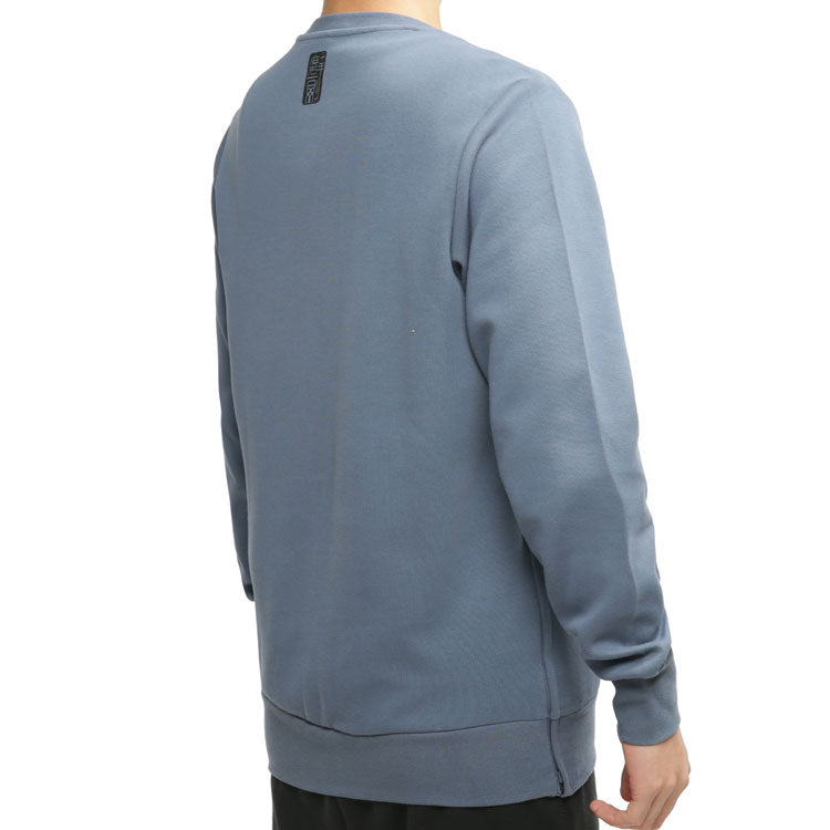 Men's adidas Athleisure Casual Sports Round Neck Long Sleeves Light Blue FK4481