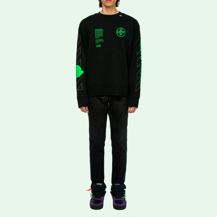 Off-White Fluorescence Arrows Sketch Mens Logo Sweater OMBA037R20E300061045