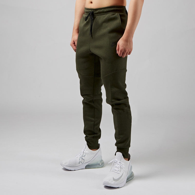 Nike Sportswear Tech Fleece Side Casual Sports Long Pants Green Army green 805163-355
