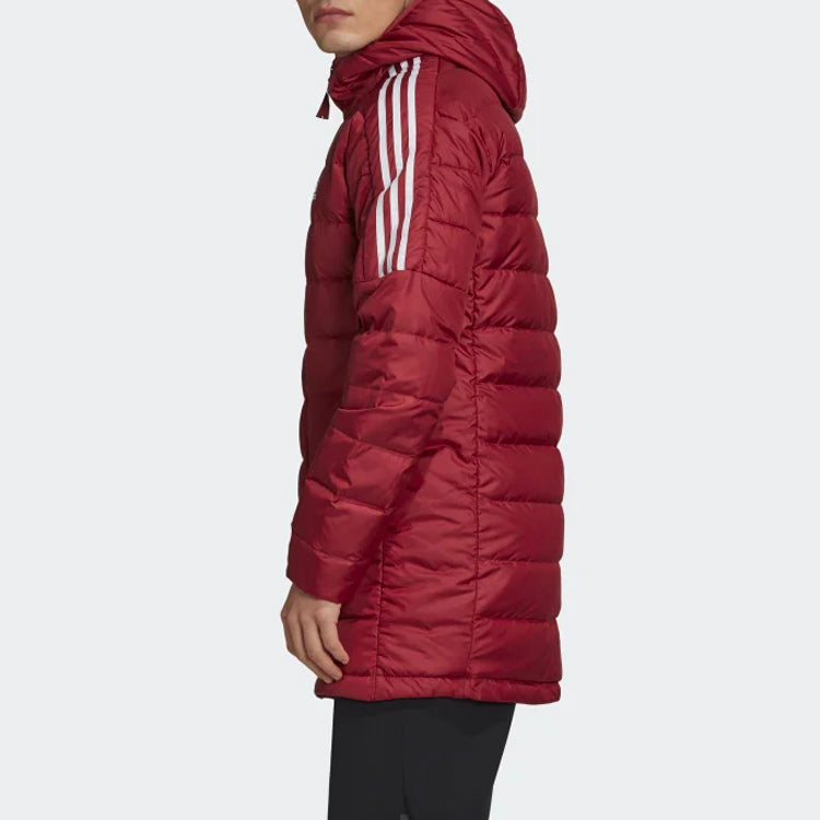 adidas Winter Long Cap Down Jacket Male Red GH4606