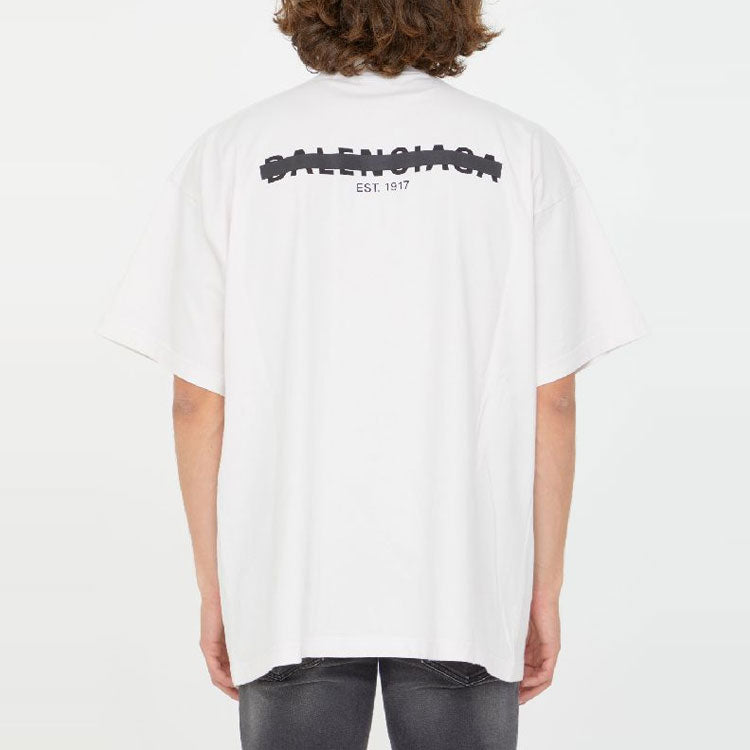 Balenciaga Strike 1917 Oversized T-shirt 'White' 694576TMVJ69800