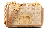 DIOR Caro Leather Crossbody Bag Extra Mini Women's Gold