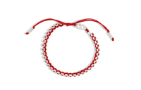 DIOR Polyester Faux Crystal Brass Bracelets Men's Red