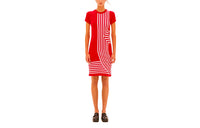 HERMES Short-Sleeved Dresses Women's Red