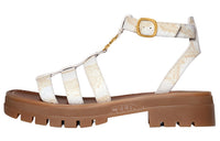 CELINE Triomphe Roman Sandals Women's White