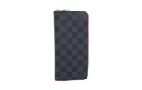 LOUIS VUITTON Canvas With Leather Wallet Regular Unisex Bordeaux Black