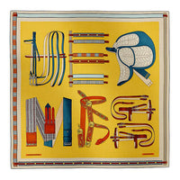 HERMES Cashmere Mulberry Silk Shawls Women's Multicolor