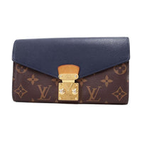 LOUIS VUITTON Pallas Canvas With Calfskin Legendary Wallet Regular Women's Brown