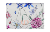 DIOR Caro Calfskin Wallet Extra Small Women's White/Multicolor