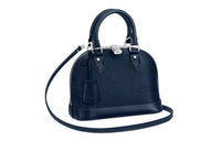 LOUIS VUITTON Alma Epi Grained Cow Leather Dome Bag Handbags Women's Ink Blue