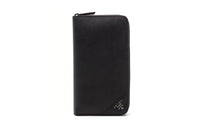 PRADA Cow Leather Money Clip Clutch Wallet Large Size Men's Black