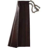 MIU MIU Leather Long Skirts Women's Brown
