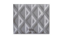 DIOR Smooth Cow Leather With Canvas Card Holder, Wallet Men's Gray