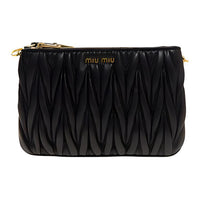 MIU MIU Sheepskin Crossbody Bag, Shoulder Bag Women's Black