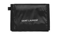 SAINT LAURENT Polyester Coin Pocket Chain Element Wallet Regular Unisex Black
