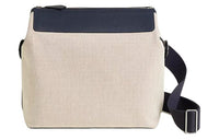 HERMES R.M.S Canvas Blend Shoulder Bag Crossbody Bag Women's Beige & Black
