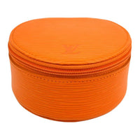 LOUIS VUITTON Leather Jewelry Boxes Women's Orange