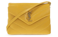 SAINT LAURENT Cow Leather Crossbody Bag Shoulder Bag Women's Yellow