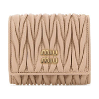 MIU MIU Nappa Leather Wallet Women's Pink
