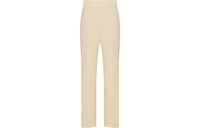 DIOR Ecru Wool And Silk Casual Pants Women's Beige