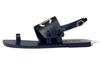 CHANEL Strap Sandals Women's Marine Blue