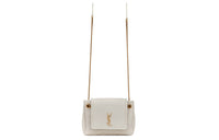 SAINT LAURENT Nolita Diamond Pattern Sheepskin Crossbody Bag, Shoulder Bag Mini Women's White