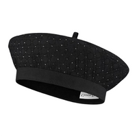 DIOR Cotton, Faux Crystal Berets Women's Black
