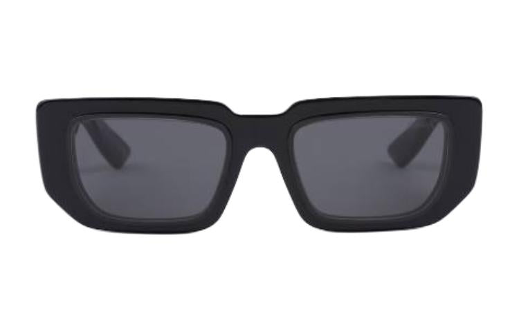 PRADA Acetate Irregular Shape Sunglasses Women's Black