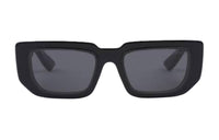 PRADA Acetate Irregular Shape Sunglasses Women's Black