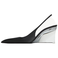 SAINT LAURENT MILLER Wedge Heel High Heels 8cm Women's Black