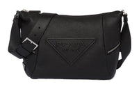 PRADA Leather Crossbody Bag, Shoulder Bag Men's Black