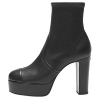 CHANEL 24K Ankle Boots 10.9cm Women's Black