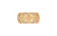LOUIS VUITTON Metal Crystal Rings Women's Gold