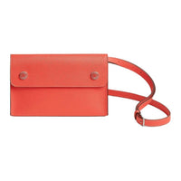 HERMES Epsom Leather Wallets Shoulder Bag Crossbody Bag Women's Orange