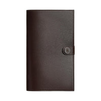 HERMES Evergrain Calfskin Wallet Women's 46 Ebene Ebony