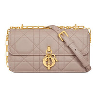 DIOR Sheepskin Portable Crossbody Bag Shoulder Bag Mini Women's Beige Brown