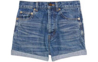 SAINT LAURENT Denim Shorts Women's Blue