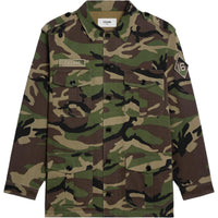 CELINE Saharienne Jacket In Camouflage Cotton
