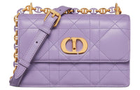 DIOR Sheepskin Portable Crossbody Bag Shoulder Bag Women's Light Purple