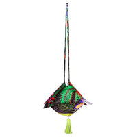 HERMES Twill Silk Lambskin Velvet Ball One Shoulder Handbags Women's Multicolor