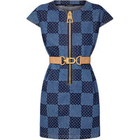 LOUIS VUITTON Xxl Detail Damier Denim Dress
