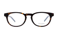 SAINT LAURENT Plate Frame Oval Eyeglass Frames Women's Black