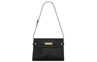 SAINT LAURENT MANHATTAN Calfskin Shoulder Bag Crossbody Bag Medium Size Women's Black