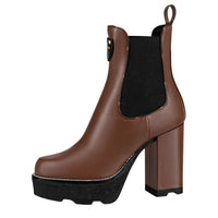 LOUIS VUITTON Chelsea Boots Women's Brown
