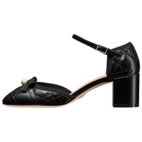 DIOR Chunky Heel High Heels 5.5cm Women's Black